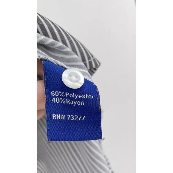 Apt. 9 Women’s Gray Pinstriped Cap Sleeve Blouse Size XS, Nautical, Lightweight - Picture 5 of 8